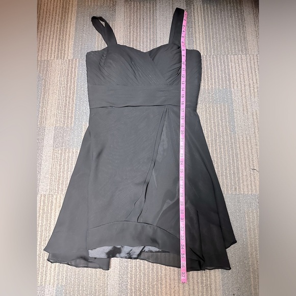 Knee Length Little Black Dress (LBD) Fit and Flare - Thick Straps - Picture 8 of 8